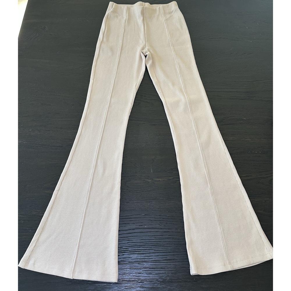 ZARA KIDS GIRL FLARED LEGGINGS Elastic Waist Size 11 Beige